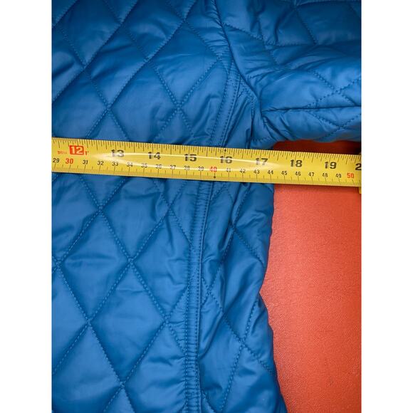 L.L. Bean Signature Quilted Teal Jacket size 6 - Picture 10 of 11